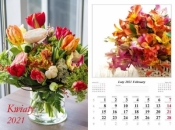 Kalendarz planszowy 2021 - Kwiaty 7