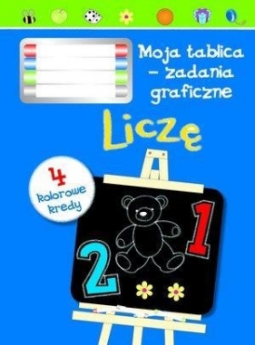 Liczę. Moja tablica - zadania graficzne + 4 kolorowe kredy