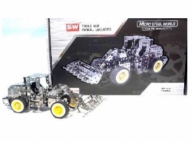 Traktor z łyżką metal do skręcania 682 el.