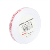 Wstążka satynowa z motywem świątecznym, 12x22m