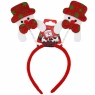 Świąteczna opaska na głowę z bałwankami na sprężynach