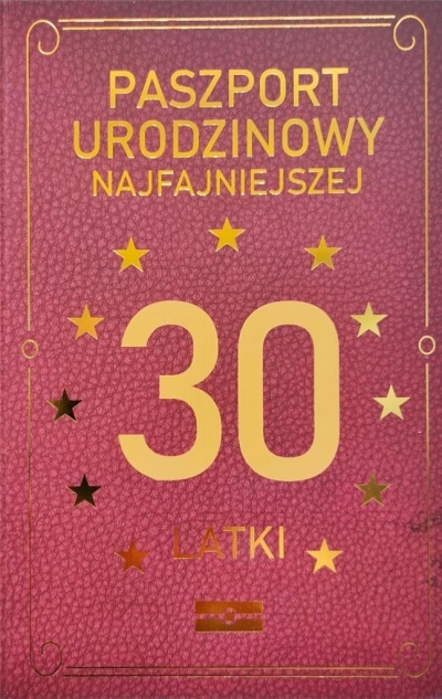 Karnet Urodzinowy 30 JCX - 036