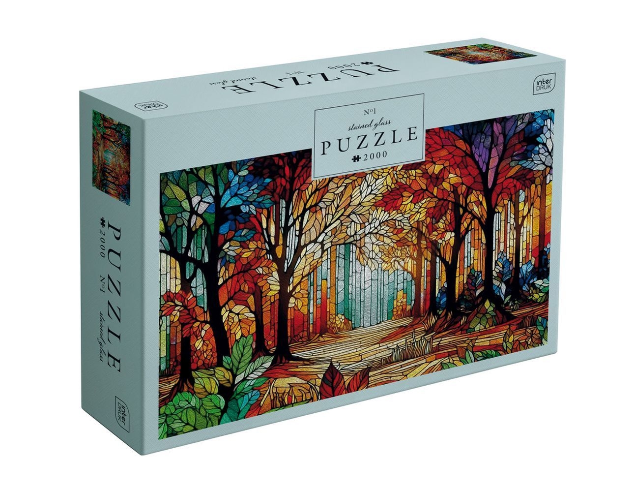 Puzzle 2000: Stained Glass 1 - Colorful Forest