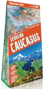 Kaukaz gruziński (Georgian Caucasus) laminowana mapa trekkingowa 1:75 000