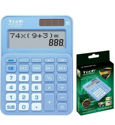 Kalkulator dwuliniowy 10-pozyc. TR-1223DB-B