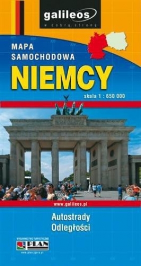Niemcy mapa samochodowa 1:650 000 - Opracowanie zbiorowe