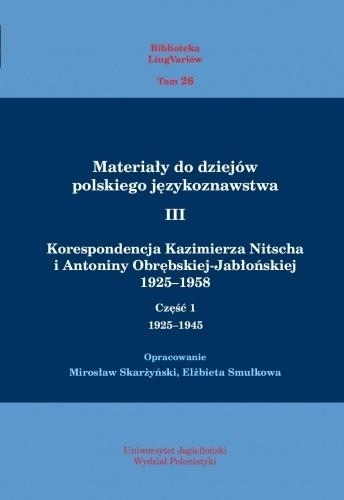 Materiały do dziejów pol. językoznawstwa 3 T.1-2