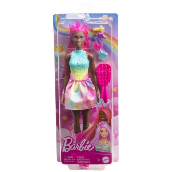 Lalka Barbie Jednorożec długie włosy (HRR01)