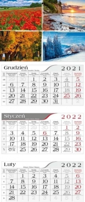 Kalendarz 2022 Trójdzielny 4 pory roku CRUX