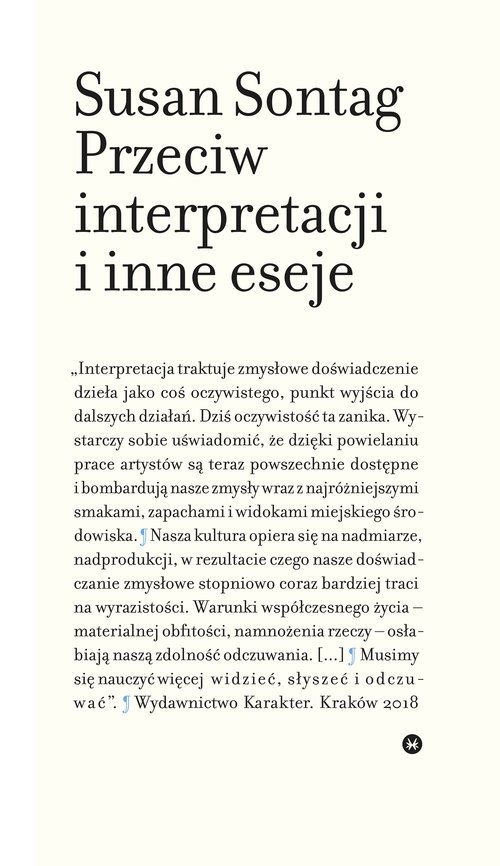 Przeciw interpretacji i inne eseje