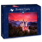 Bluebird Puzzle 1000: Zamek Neuschwanstein z zachodem słońca (70267)