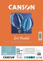 Blok kolorowy Canson Iris A4 240g 25A - Woda (kolory: 20,21,22,23,24)