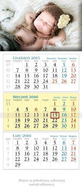 Kalendarz 2016 KT 17 Maluch trójdzielny