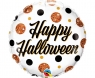 Balon foliowy Happy Halloween groszki 46cm