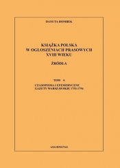 Książka polska w ogłoszeniach prasowych XVIII wieku - Danuta Hombek