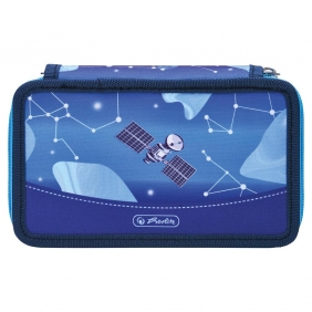Herlitz, Piórnik podwójny z wyposażeniem - Cosmic Explorer