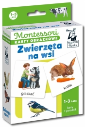 Kapitan Nauka. Montessori. Karty obrazkowe Zwierzęta na wsi (1-3 lata)