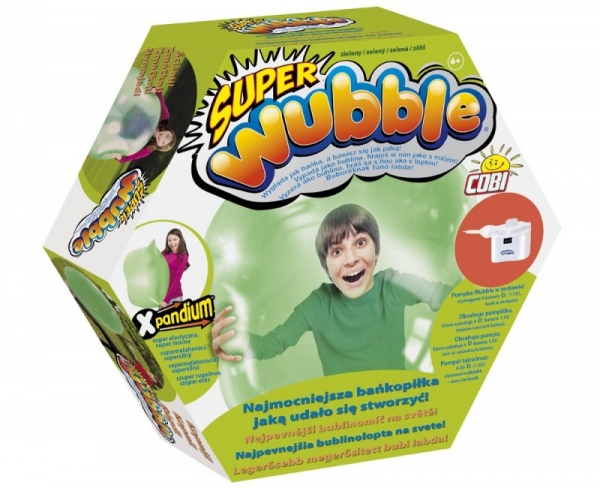 WUBBLE Super bańkopiłka z pompką, Zielona (NSI-80890-2)