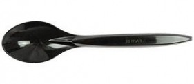 Łyżki wielorazowe czarne 8szt