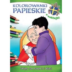 Kolorowanki papieskie. Święty Jan Paweł II i dzieci