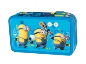 Piórnik podwójny z wyposażeniem Minionki niebieski