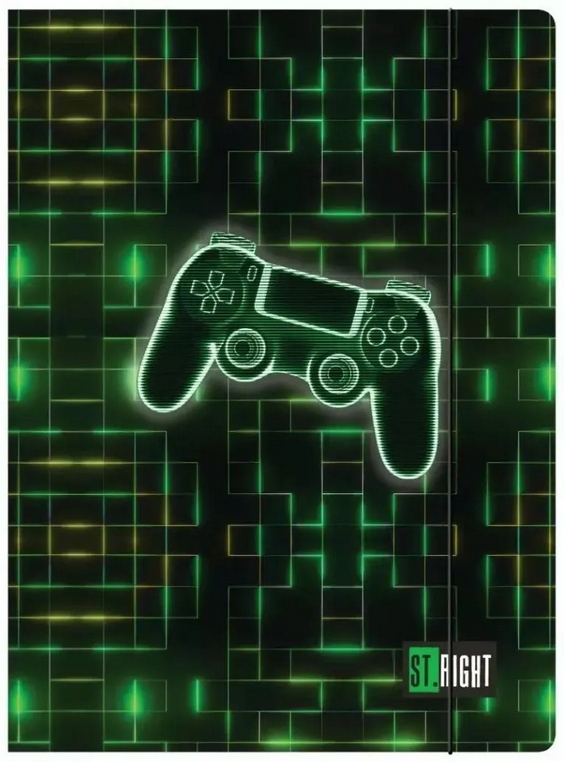 Teczka z gumką A4, 300 g/m2 NEON PAD - St.Right