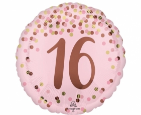 Balon foliowy Pretty pink 16th Birthday 46cm