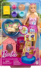Barbie Puppy Pool Party z akcesoriami zmiana kolor
