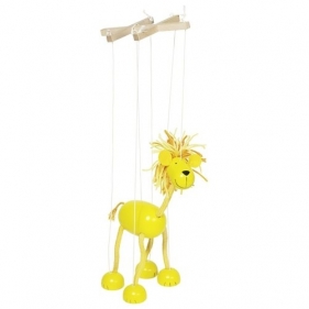 Drewniana marionetka postać Lew