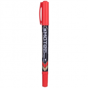 Marker permanentny dwustronny - czerwony