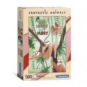 Puzzle 500: Fantastic Animals - Leniwce