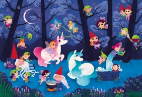 Clementoni, Puzzle Maxi SuperColor 60: Fairy Woods (26468)
