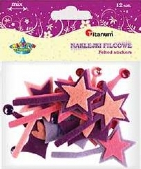 Naklejki filcowe: różdżki, korony. Mix rozmiarów