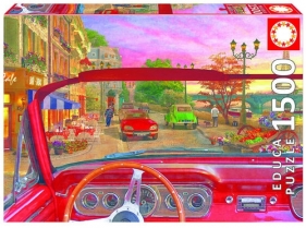 Puzzle Paryż zza szyby samochodu 1500