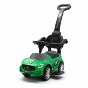 Jeździk dziecięcy z dźwiękiem i rączką Racer ziel