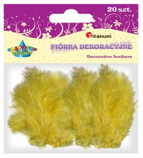 Piórka dekoracyjne Craft Fun, 20 szt. - żółte (283016)