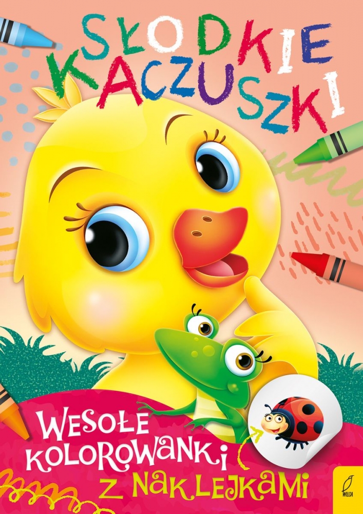 Wesołe kolorowanki z naklejkami. Słodkie kaczuszki