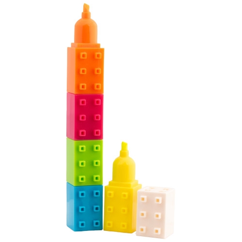 Zakreślacze Happy Color - Pixi Blox, 5 kolorów fluo