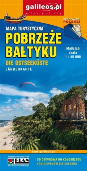 Mapa turystyczna - Pobrzeże Bałtyku 1:45 000 - praca zbiorowa