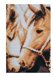 Diamentowa mozaika - Konie 20x30cm