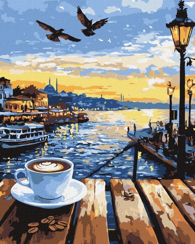 <img src='https://webimage.pl/pics/682/9/d4823104389682.jpg' style='height:440px' /> Malowanie po numerach - Stambulski poranek 40x50cm