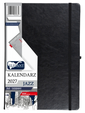 Kalendarz 2027 A4 dzienny Jazz - czarny