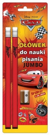 Ołówek Jumbo 2szt + Temperówka Cars