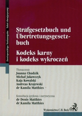 Strafgesetzbuch und ubertretungsgesetz-buch Kodeks karny i kodeks wykroczeń