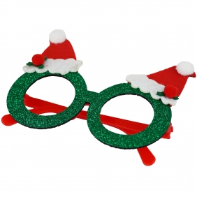 Świąteczne okulary z czapkami Mikołaja