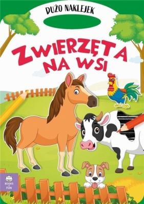 Teczka zwierzęta na wsi z podójnymi naklejkami