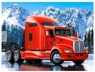 Diamentowa mozaika ciężarówka solo w górach zimą NO-1008768 7+