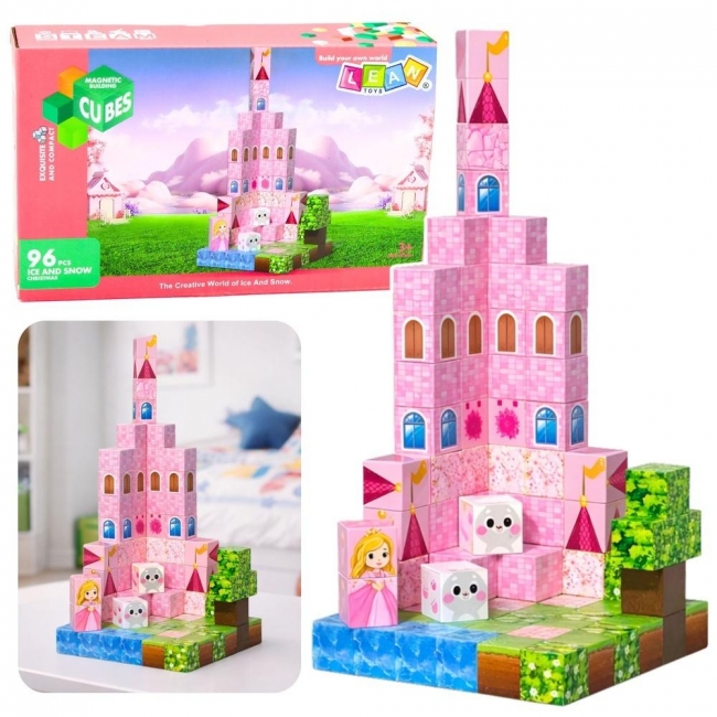 Klocki magnetyczne konstrukcyjne zamek księżniczki