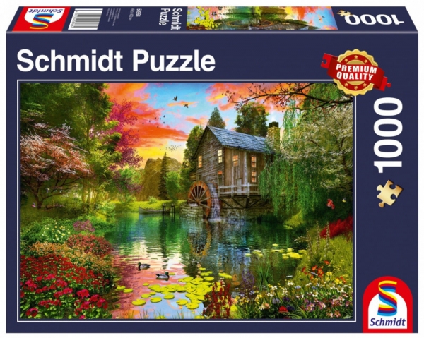 Puzzle 1000 elementów Młyn wodny (89684)