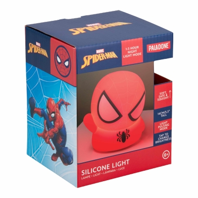 <img src='https://webimage.pl/pics/684/0/d5056577740684.jpg' style='height:440px' /> Lampka silikonowa Marvel Spider-Man wysokość 15cm akumulator